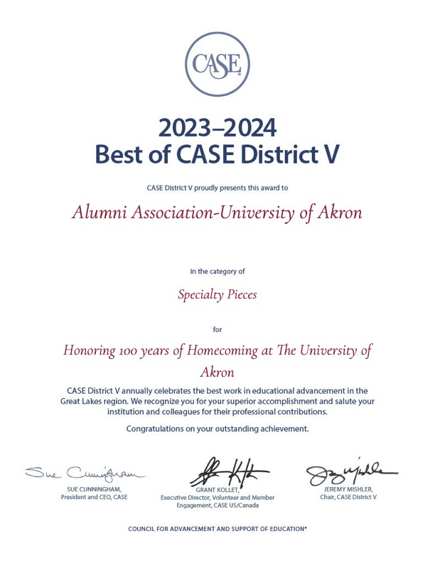 CASE Award_Best of District IV_100th Homecoming.jpg